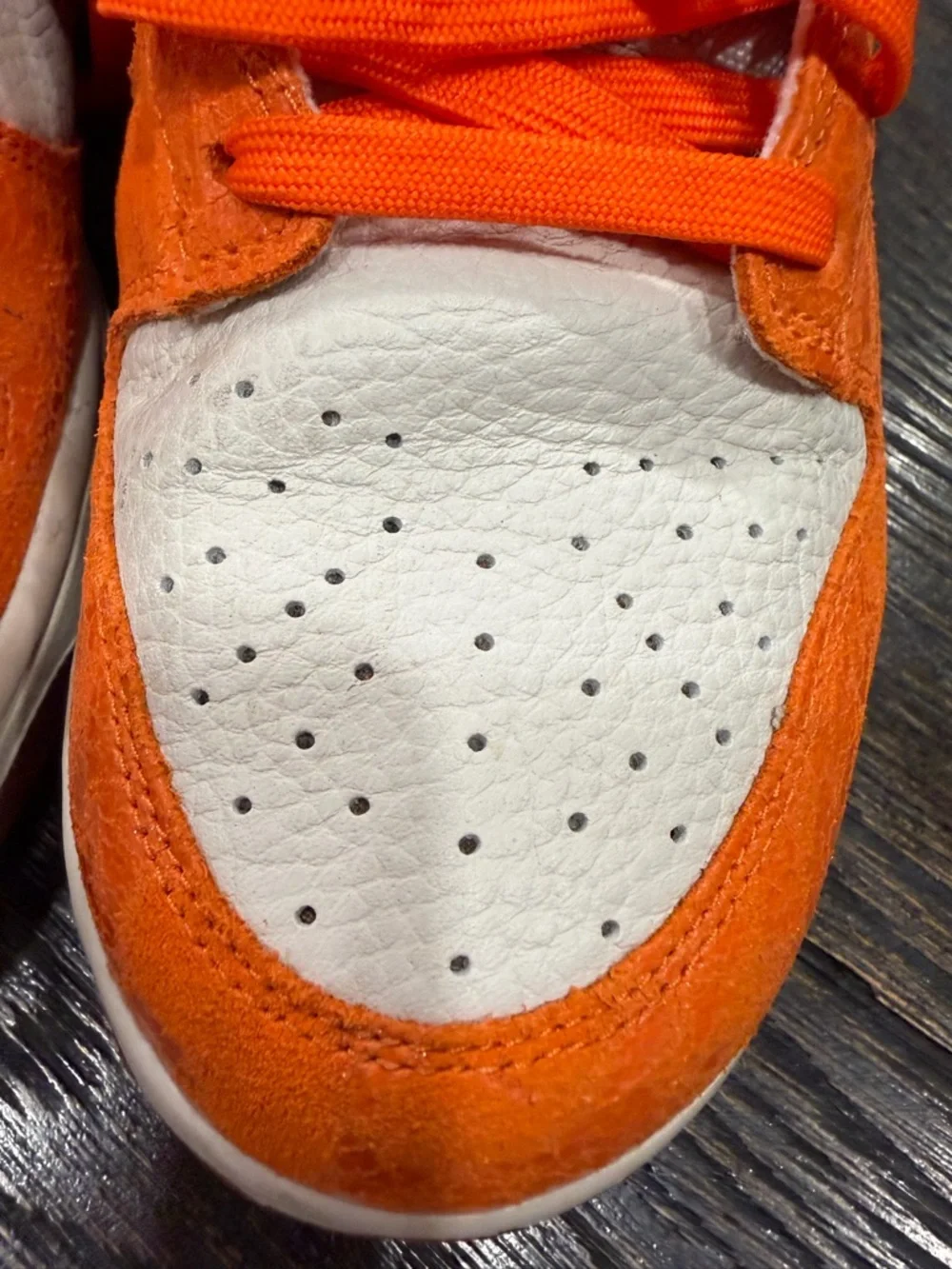 Nike Dunk Low Total Orange Light Bone Safety Laser (Women's) size 11 - Picture 6 of 11